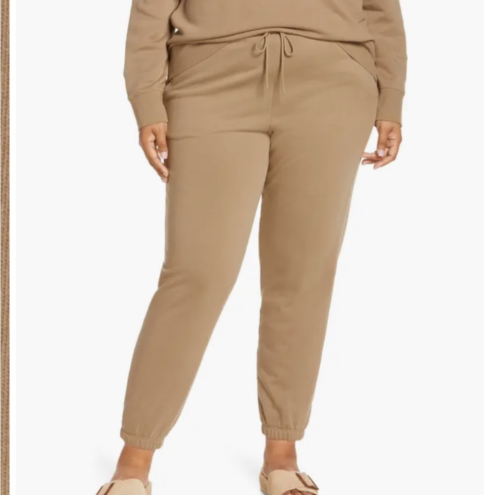 New xxl vince cotton essential jogger sweatpants dark wheat color